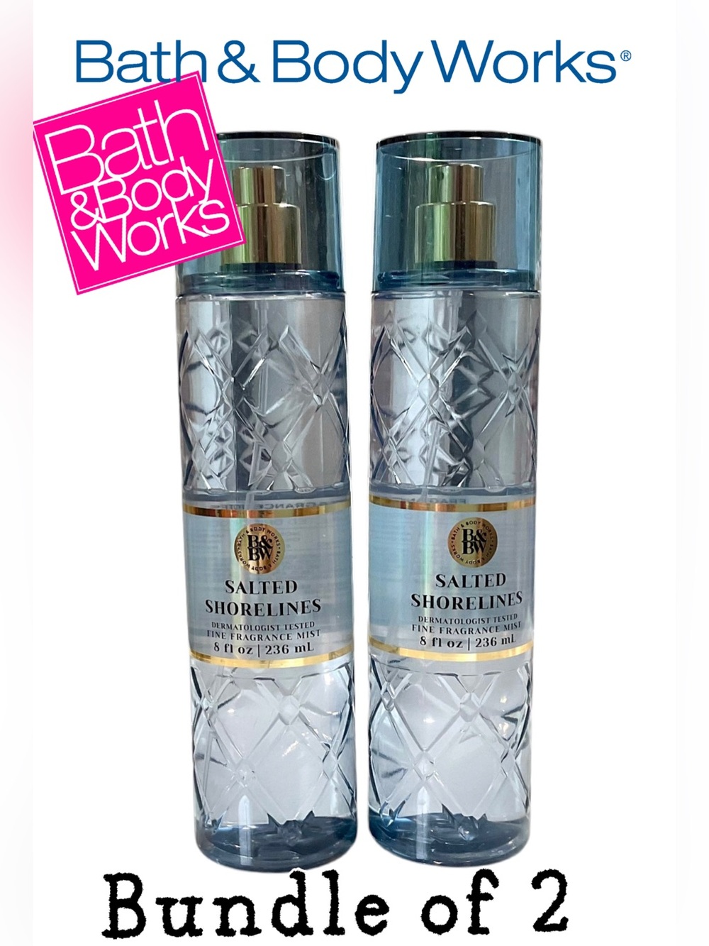 Set of 2 Bath & Body Works Full Size Body Spray “Salted Shorelines”